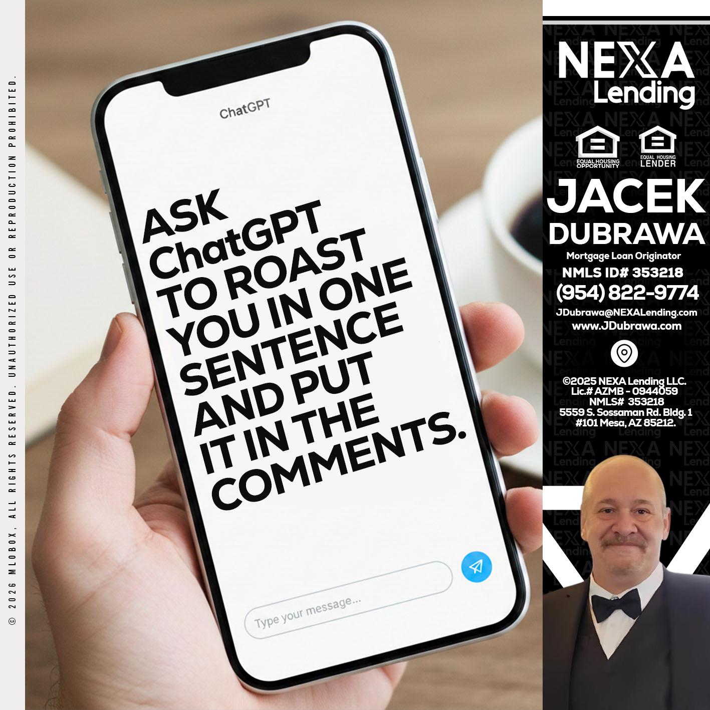 ask chatgpt - Jacek Dubrawa -Senior Loan Officer