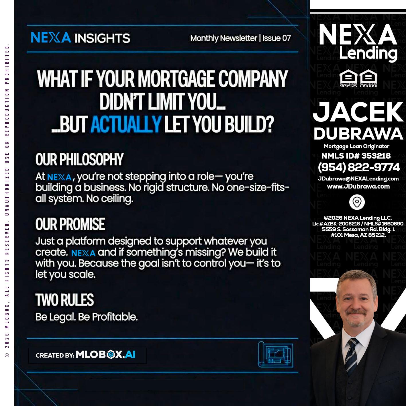 NEXA INSIGHTS - Jacek Dubrawa -Senior Loan Officer
