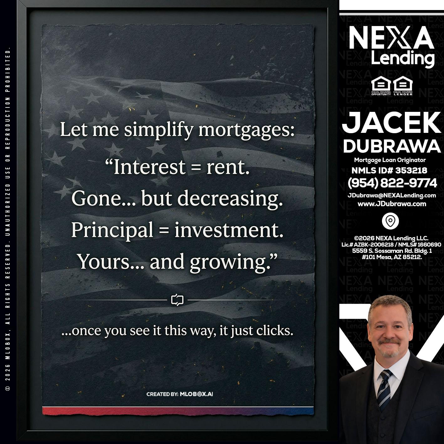 LET ME SIMPLIFY - Jacek Dubrawa -Senior Loan Officer