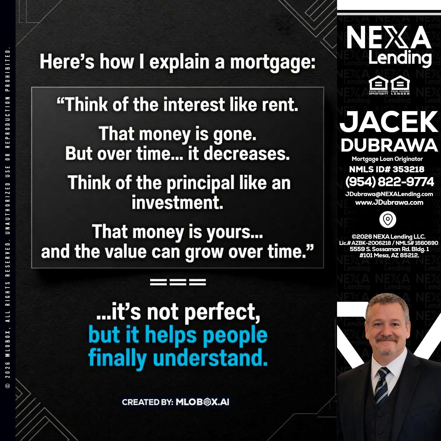 HERES NOW - Jacek Dubrawa -Senior Loan Officer