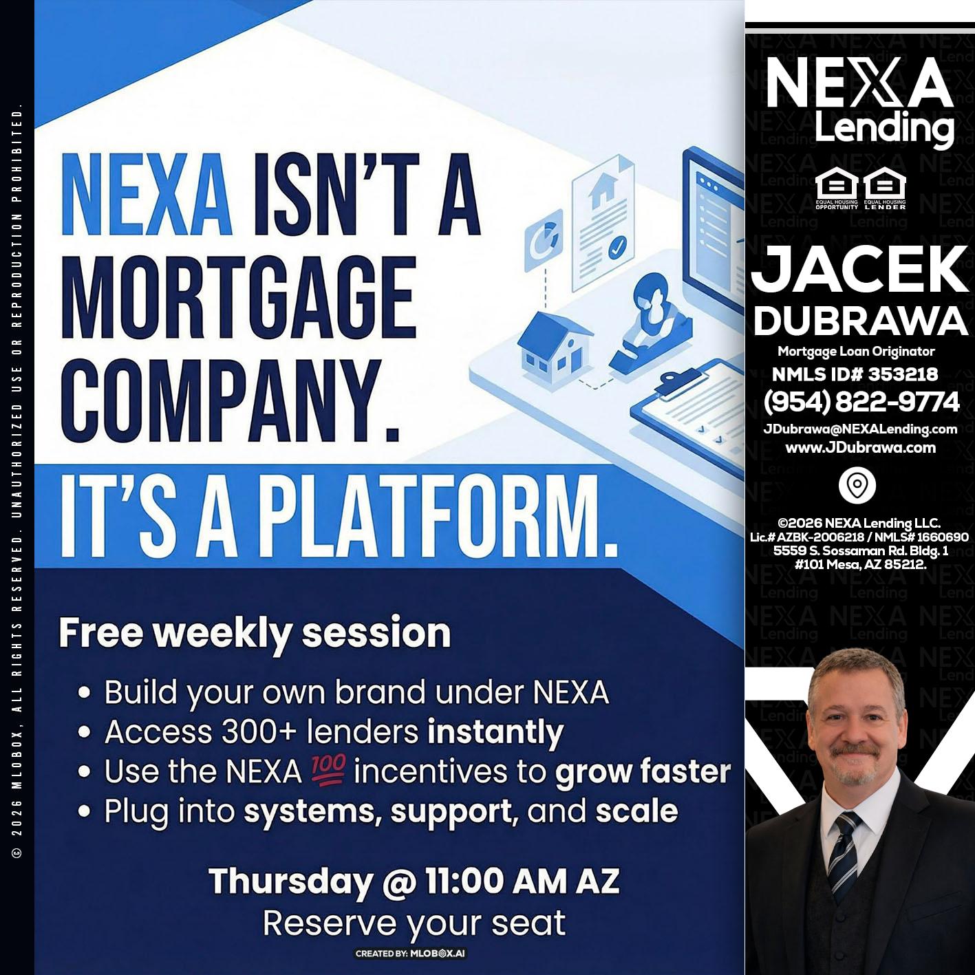 NEXA ISNT - Jacek Dubrawa -Senior Loan Officer