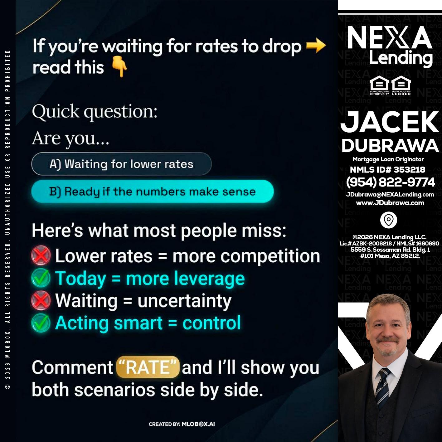 IF YOU ARE - Jacek Dubrawa -Senior Loan Officer