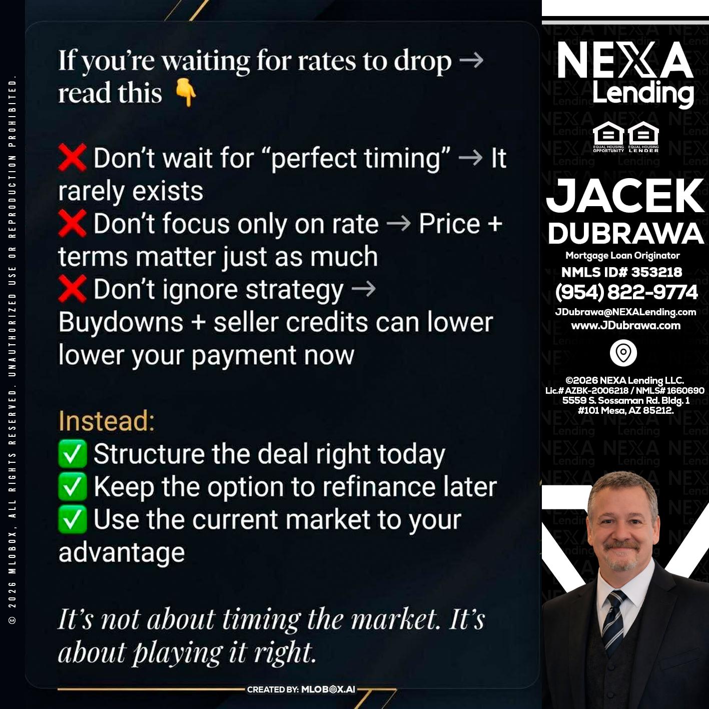 IF YOU ARE - Jacek Dubrawa -Senior Loan Officer