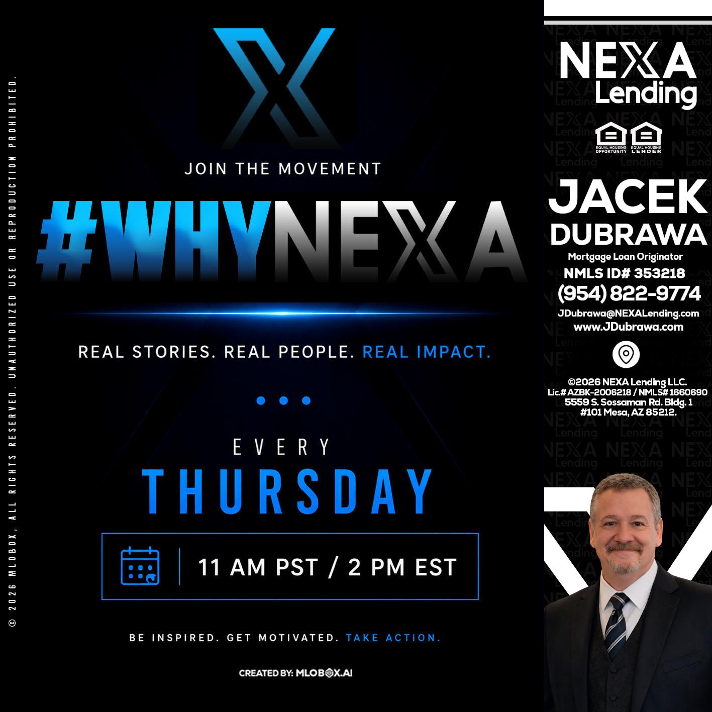 why NEXA - Jacek Dubrawa -Senior Loan Officer
