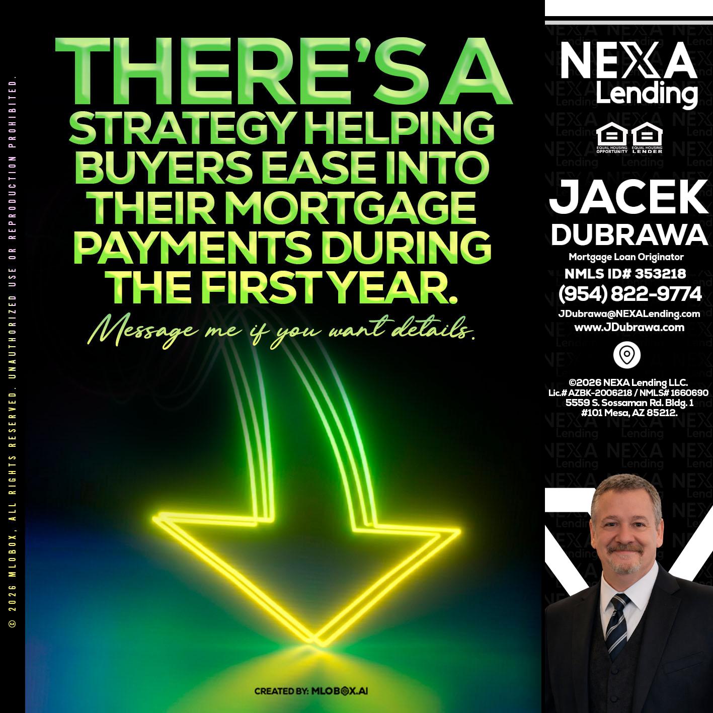 THERES A STATEGY - Jacek Dubrawa -Senior Loan Officer