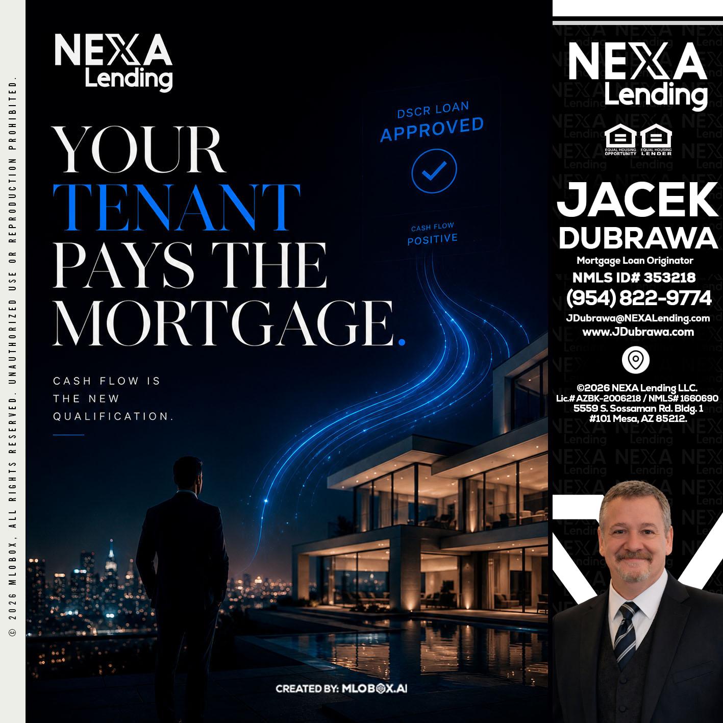 DSCR LOANS - Jacek Dubrawa -Senior Loan Officer