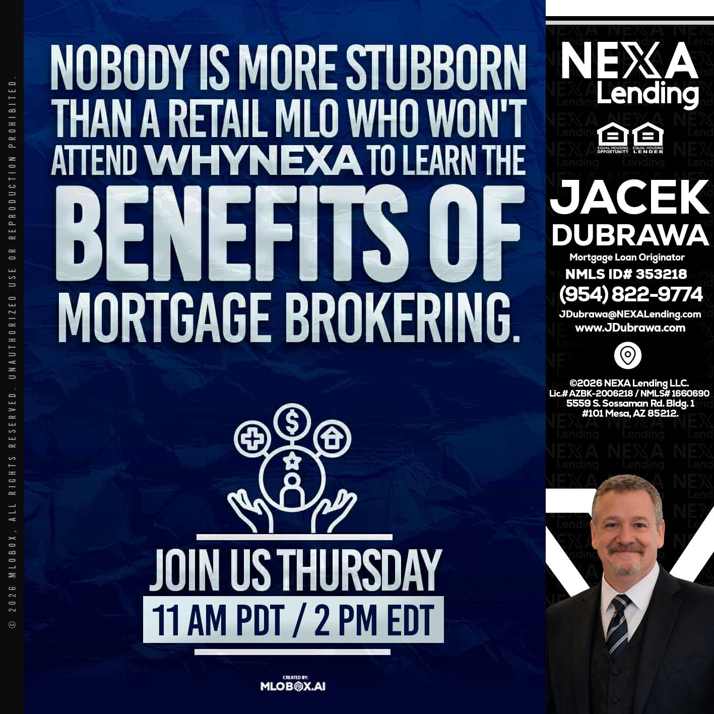 WHY NEXA - Jacek Dubrawa -Senior Loan Officer