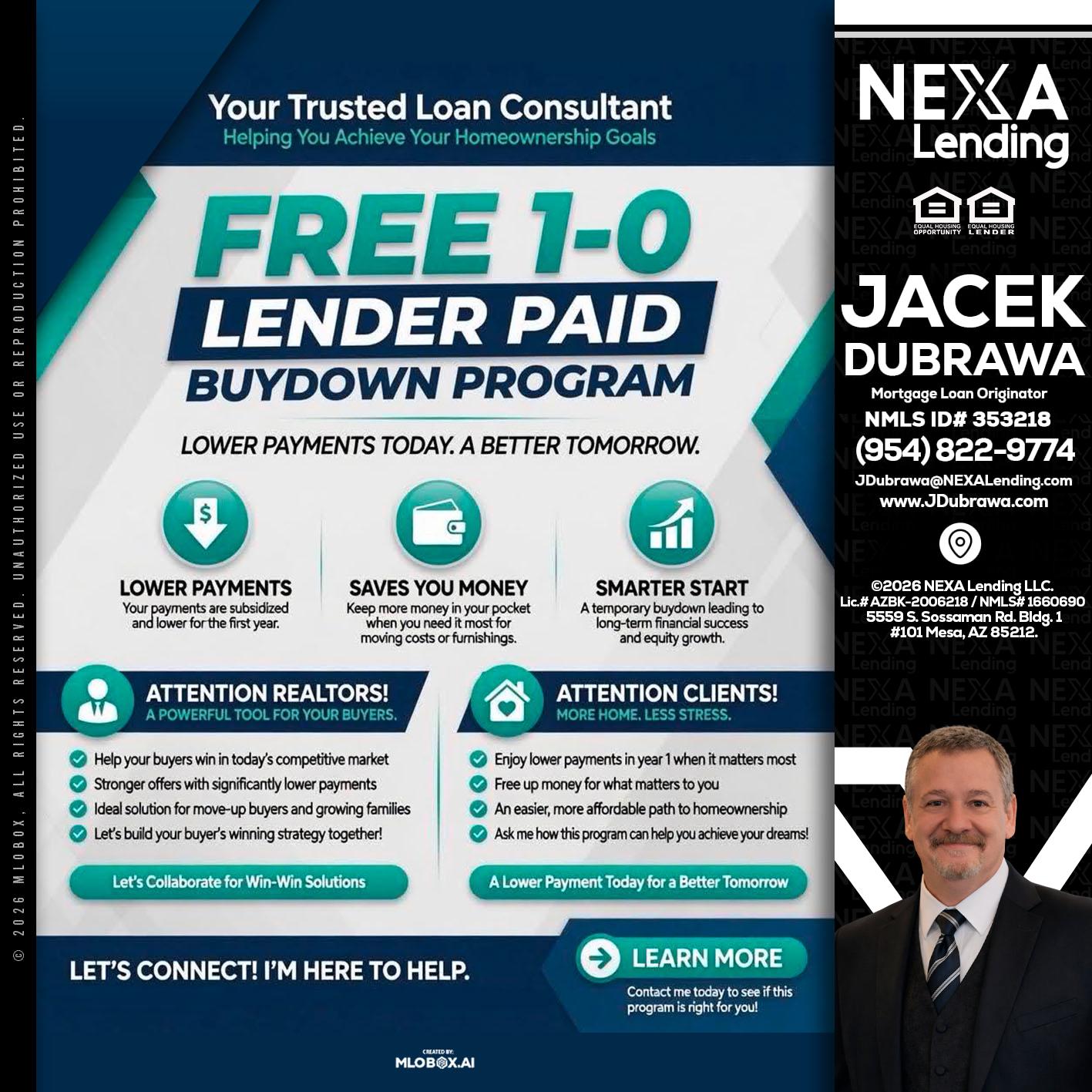 FREE 1-0 - Jacek Dubrawa -Senior Loan Officer