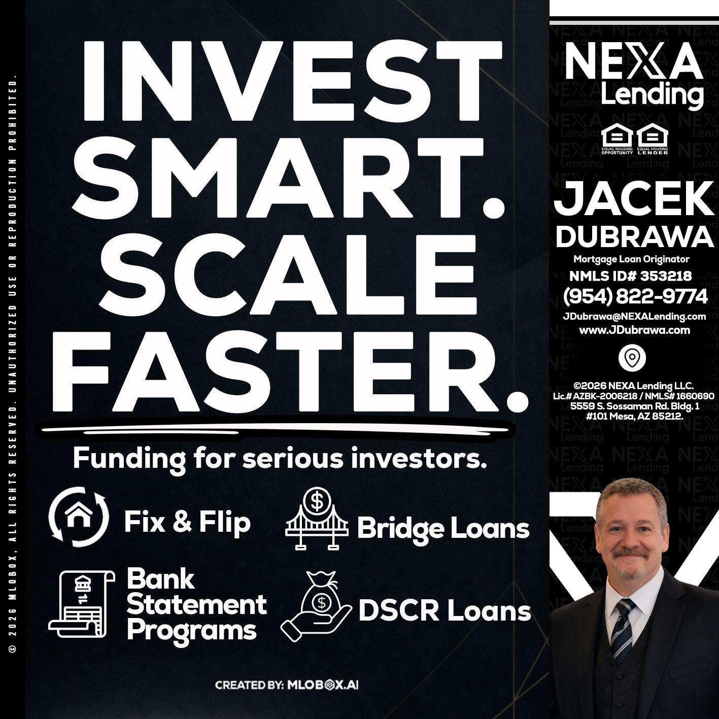 INVEST SMART - Jacek Dubrawa -Senior Loan Officer