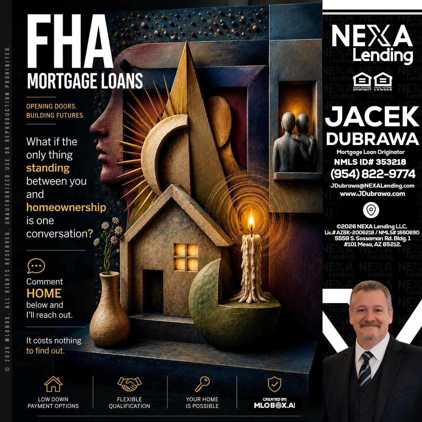 FHA - Jacek Dubrawa -Senior Loan Officer