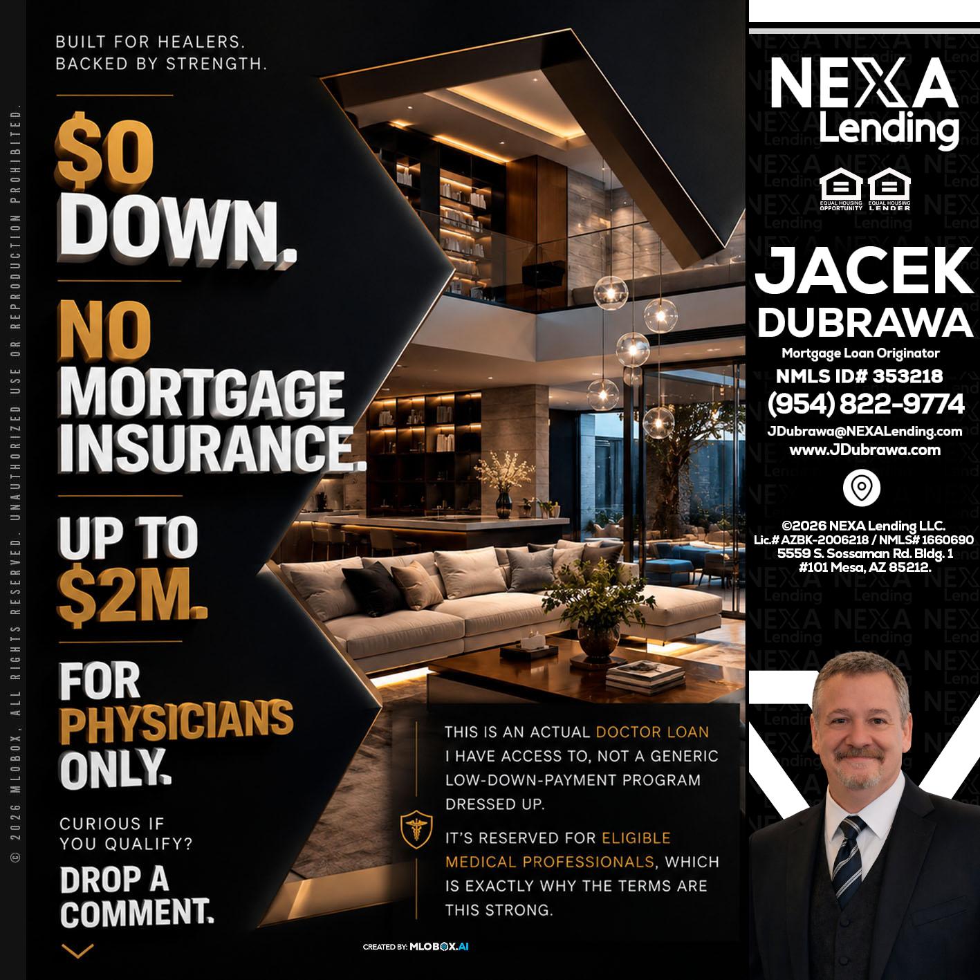 $0 DOWN - Jacek Dubrawa -Senior Loan Officer