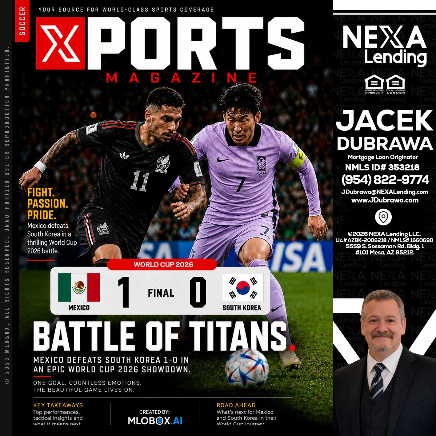 XPORTS MAGAZINE - Jacek Dubrawa -Senior Loan Officer