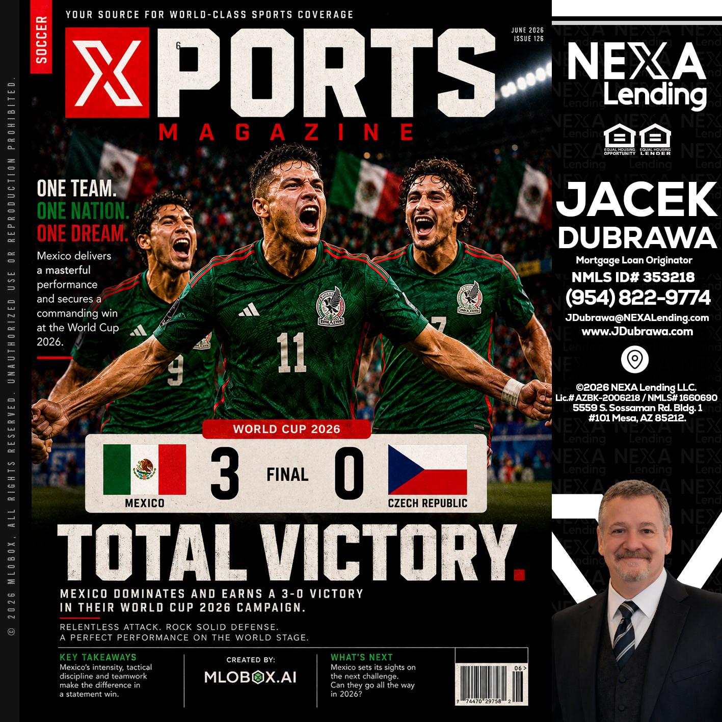 World Cup 2026 MEX 1-0 CZECH - Jacek Dubrawa -Senior Loan Officer