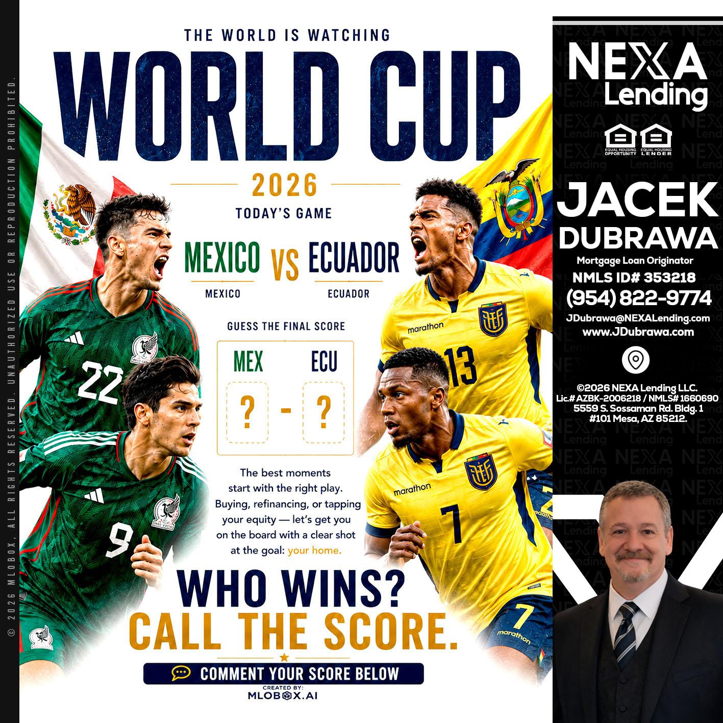 WORLD CUP 2026 - Jacek Dubrawa -Senior Loan Officer