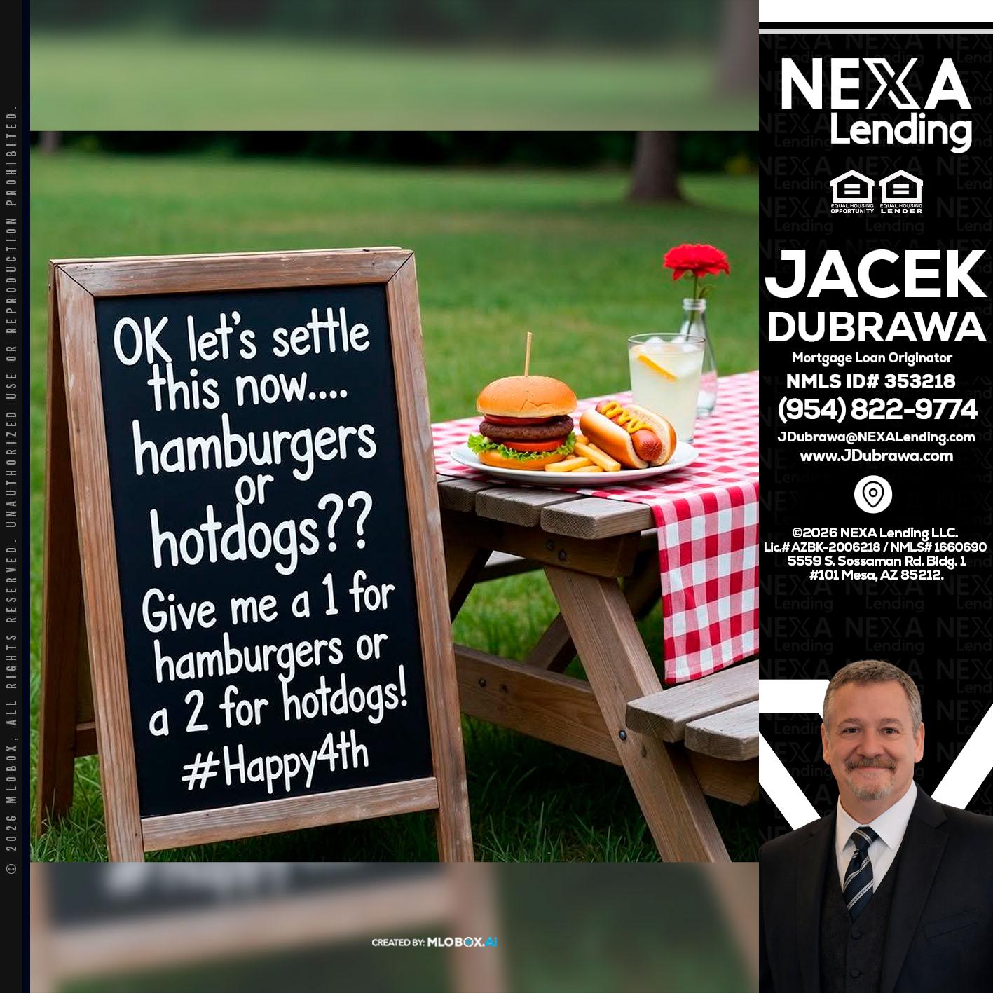 let settle this - Jacek Dubrawa -Senior Loan Officer