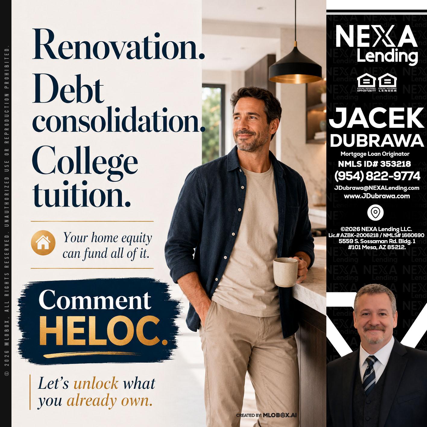 RENOVATION DEBT - Jacek Dubrawa -Senior Loan Officer