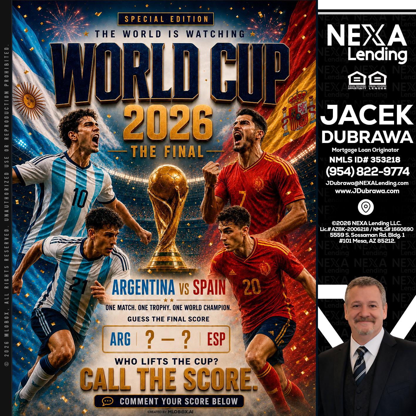 World Cup 2026 finals - Jacek Dubrawa -Senior Loan Officer