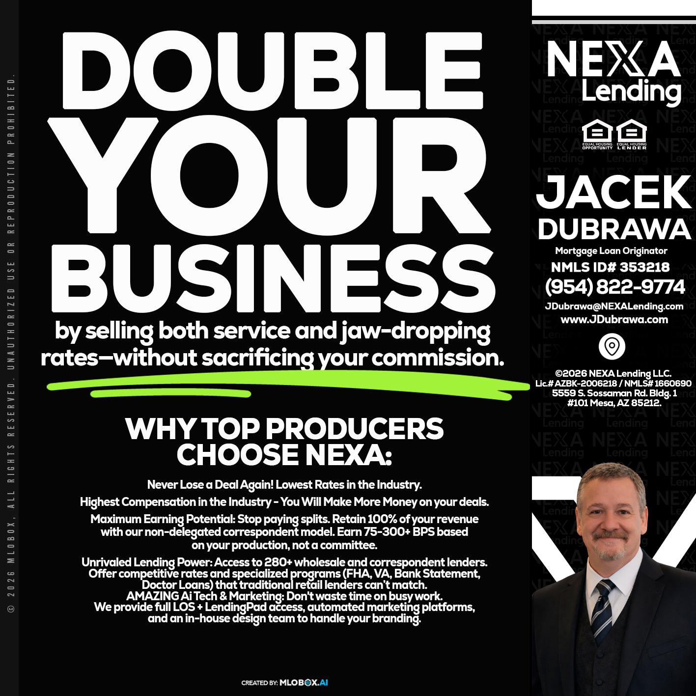 DOUBLE YOUR BUSINESS - Jacek Dubrawa -Senior Loan Officer