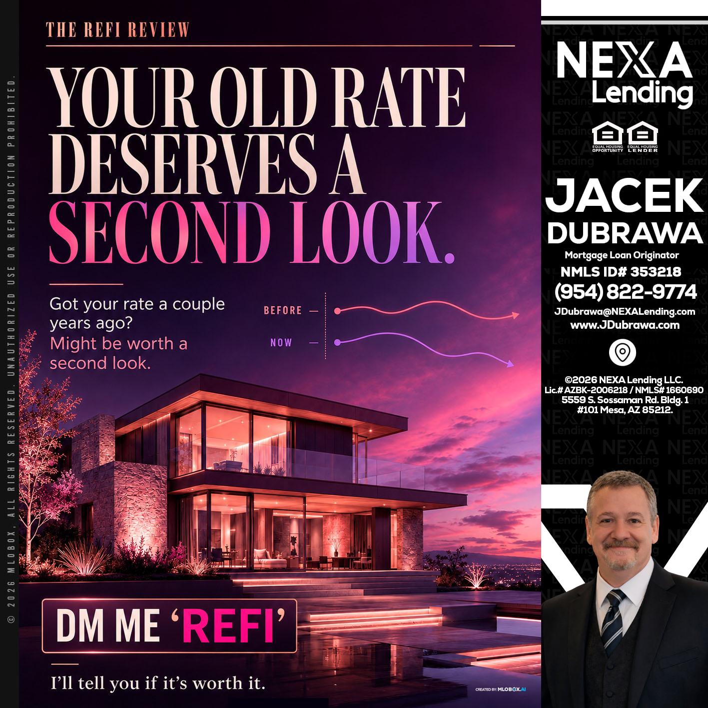 YOUR OLD - Jacek Dubrawa -Senior Loan Officer