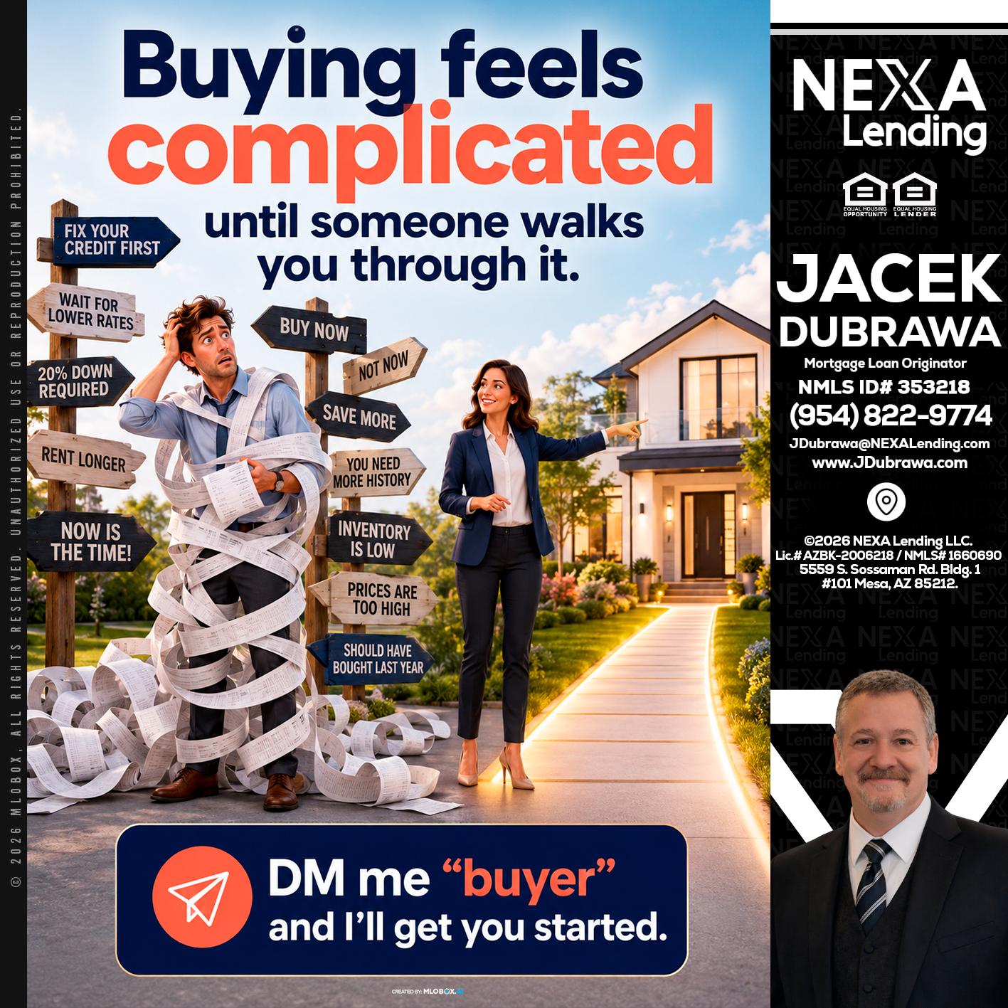 buying feels - Jacek Dubrawa -Senior Loan Officer
