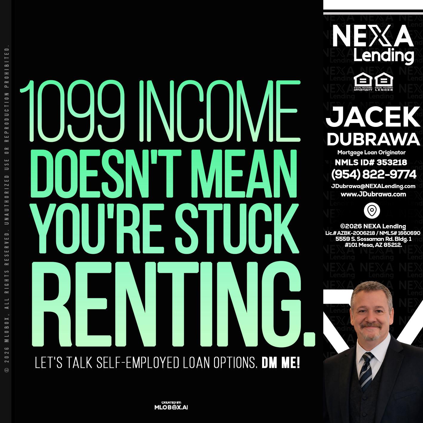 1099 income - Jacek Dubrawa -Senior Loan Officer