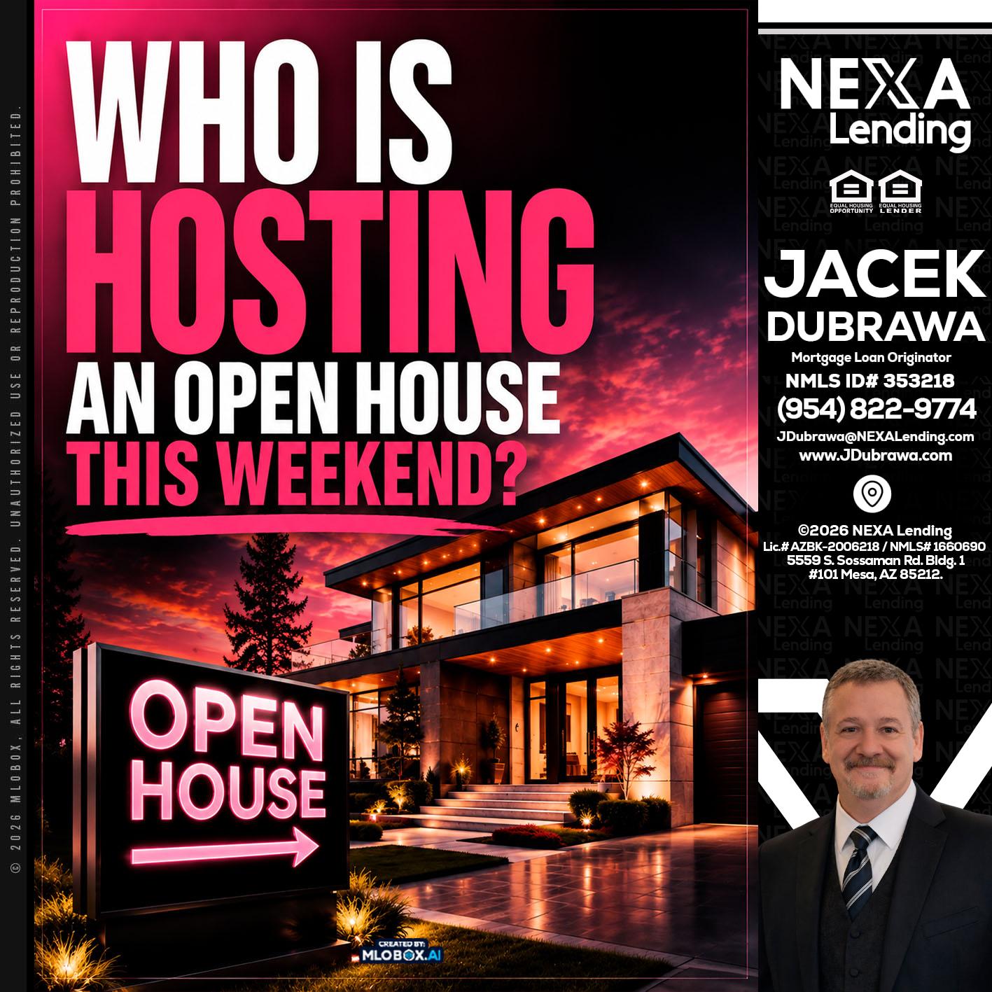 who's is hosting - Jacek Dubrawa -Senior Loan Officer