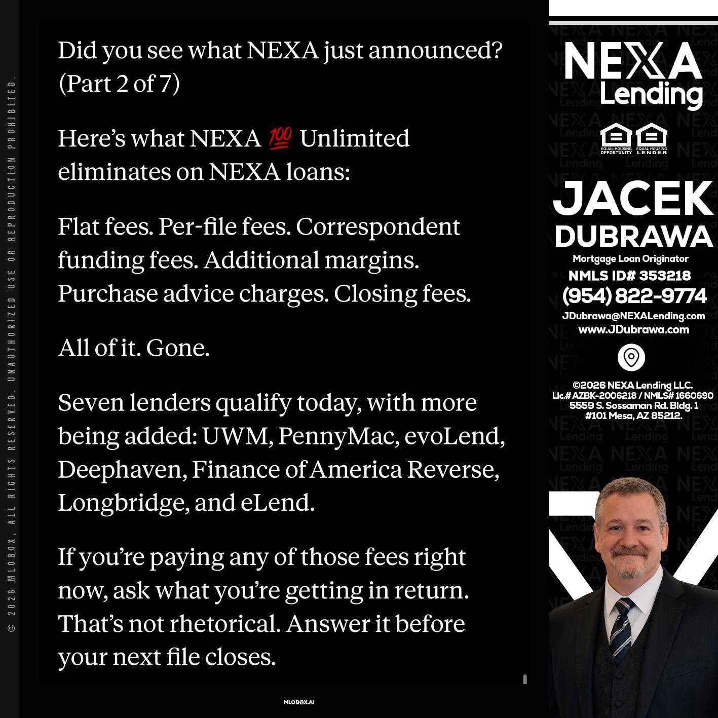 2 OF 7 - Jacek Dubrawa -Senior Loan Officer
